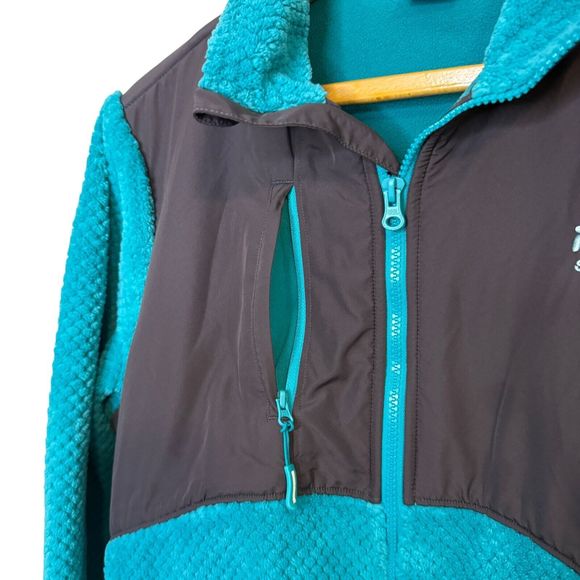 FILA‎ Sport Full Zip Plush Fleece Women's Green & Black Jacket Size XL - Picture 5 of 13